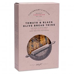 Cartwright & Butler Tomato & Black Olive Bread Thins - 100g