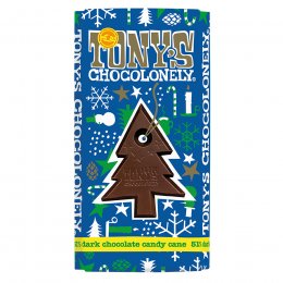 Tonys Chocolonely 51 percent  Dark Mint Chocolate with Candy Cane - 180g