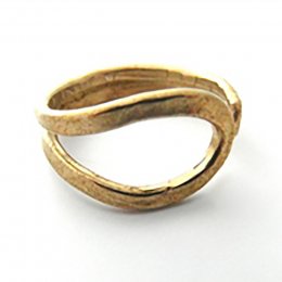 La Jewellery Recycled Brass Wave Ring