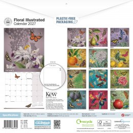 Royal Botanic Gardens Kew Floral Illustrated 2027 Wall Calendar