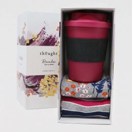 Thought Zebina PLA & Bamboo Cup and Sock Gift Box