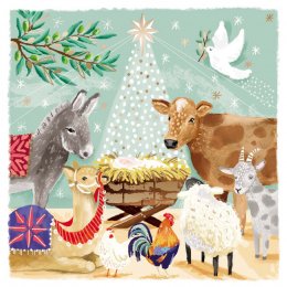 Nativity in the Stable Charity Christmas Cards - Pack of 10