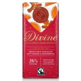 Divine Milk Chocolate with Orange & Gingerbread - 90g