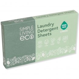Simple Living Eco Non-Bio Laundry Detergent Sheets - Spring Fresh - 32 Sheets