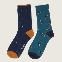 Thought Bee Bamboo Sock Pack - UK4-7 - 2 Pairs