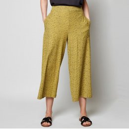 Nomads Cropped Wide Leg Trouser - Citronella