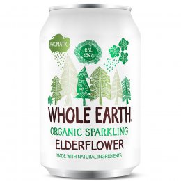 Whole Earth Organic Sparkling Elderflower - 4 x 330ml