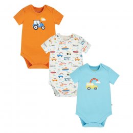 Frugi Land, Sea & Sky Super Special Body - Pack of 3
