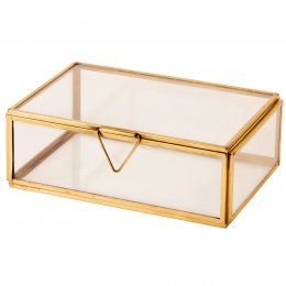 Glass & Antique Brass Finish Box