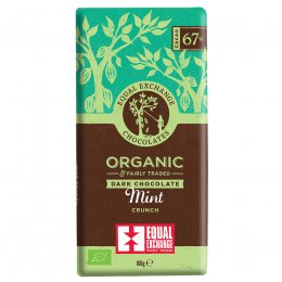 Equal Exchange Organic Dark Chocolate with Mint Crunch 67 percent  - 100g
