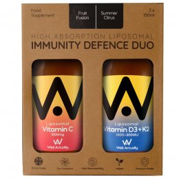 Well Actually Immune Defence Duo - Liposomal Liquid Vitamin C & Vitamin D3+K2 - 2 x 150ml