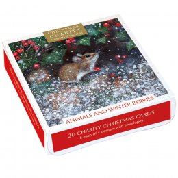 Animals and Winter Berries Mixed Charity Christmas Cards - Pack of 20