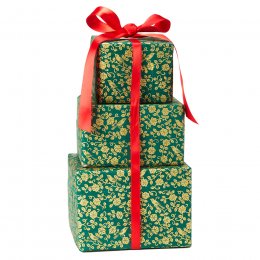 Fair Trade Green Bird Lokta Gift Wrap - Pack of 2
