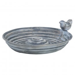 Ceramic Grey Bird Bath