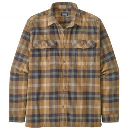 Patagonia Long Sleeve Organic Cotton Fjord Flannel Shirt - Mojave Khaki