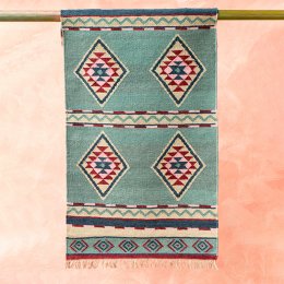 Alanya Hand Woven Wool & Cotton Kilim Rug - 75x135cm