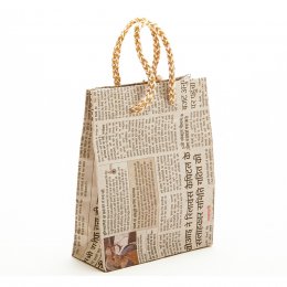 Recycled Newspaper Gift Bags - Small - Pack of 10