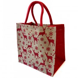 Reindeer Jute Bag - Large