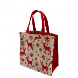Reindeer Jute Bag - Small