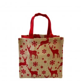 Reindeer Jute Bag - Small