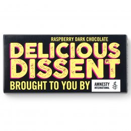 Amnesty Delicious Dissent Raspberry Dark Chocolate - 100g