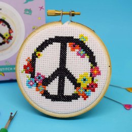 Mini Cross Stitch Kit - Peace & Love