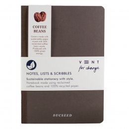 VENT for Change Recycled Sucseed A5 Notebook - Coffee Beans - 160 pages