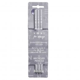 VENT For Change Recycled CD Case Pencils - Dusty Blue - Set of 3