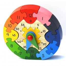 Fair Trade Wooden Teaching Clock Puzzle