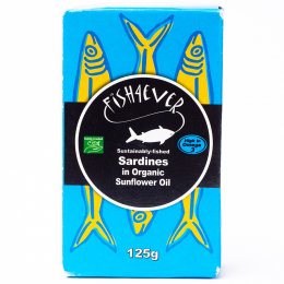 Fish 4 Ever Whole Sardines in Organic Sunflower Oil - 120g