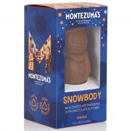 Montezumas Organic Milk Hollow Snowman with Milk Buttons - 100g