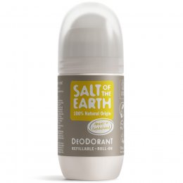 Salt of the Earth Natural Deodorant Refillable Roll-on - Amber & Sandalwood - 75ml