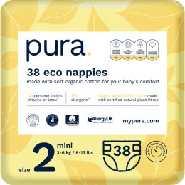 Pura Disposable Nappies - Size 2 - Mini - Pack of 38