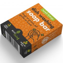 ecoLiving Dish Washing Soap Bar - Sweet Orange - 100g
