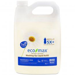 Eco-Max Washing-Up Liquid Refill - Fragrance Free & Baby - 4L