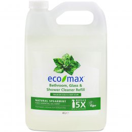 Eco-Max Bathroom Glass & Shower Cleaner Refill - Natural Spearmint - 4L