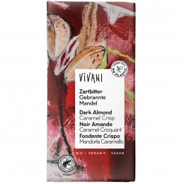Vivani Organic Dark Chocolate Almond Caramel Crisp - 80g