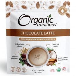 Organic Traditions Chocolate Latte with Ashwagandha - 150g