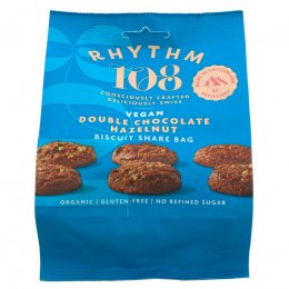 Rhythm 108 Vegan Double Chocolate Hazelnut Biscuit Sharing Bag - 135g