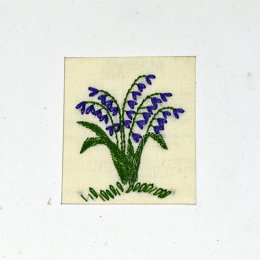 Fair Trade Embroidered Bluebells Card