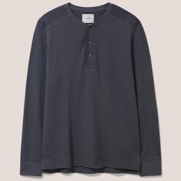 Porter Waffle Henley in DARK NAVY