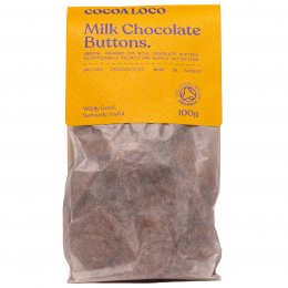 Cocoa Loco Organic Milk Chocolate Buttons - 100g