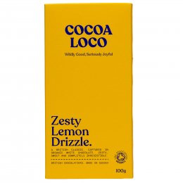 Cocoa Loco Organic White Chocolate Lemon Drizzle Bar - 100g