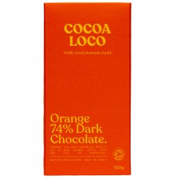 Cocoa Loco Organic Dark Chocolate & Orange Bar - 100g