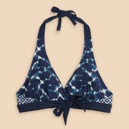 White Stuff Recycled Sunshine Reversible Bikini Top - Navy