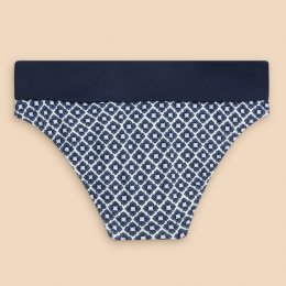 White Stuff Recycled Reversible Fold Down Bikini Bottom - Navy