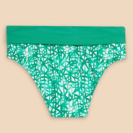 White Stuff Recycled Reversible Fold Down Bikini Bottom - Green