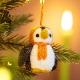 Felt Penguin Decorations - Set of 5
