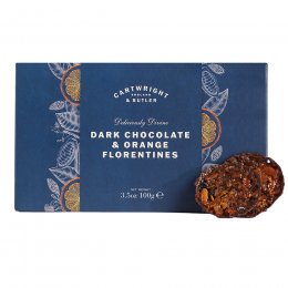Cartwright & Butler Dark Chocolate with Orange Florentines - 100g