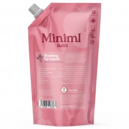 Miniml Washing Up Liquid Refill Pouch - Uplifting Rhubarb & Lemon - 1L